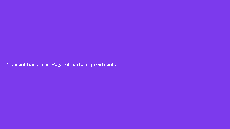 Praesentium error fuga ut dolore provident.